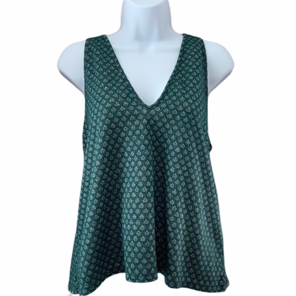 ❤️ ZARA Trafaluc green metallic Tank Top in Size small
